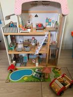 Houten poppenhuis met extra’s, Ophalen, Zo goed als nieuw, Poppenhuis