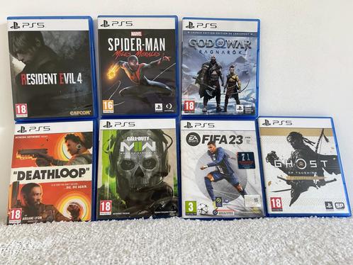 Lot de 7 jeux PS5: GoW, Spider, Ghost, RE4, Deathloop, etc, Games en Spelcomputers, Games | Sony PlayStation 5, Zo goed als nieuw