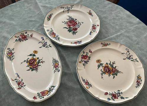 Lot de 3 plats de service Villeroy Boch 1562 Strasbourg, Antiek en Kunst, Antiek | Servies los, Ophalen