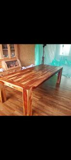 Table en bois massif, Maison & Meubles, Comme neuf, 100 à 150 cm, Enlèvement, Rectangulaire
