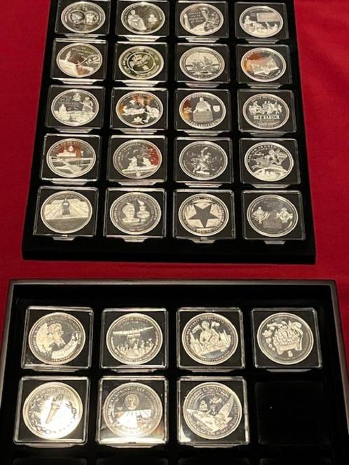 Verzilverde herdenkings penningen 40mm, Postzegels en Munten, Munten en Bankbiljetten | Verzamelingen, Munten, Ophalen