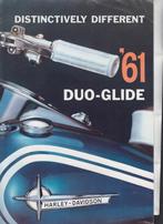 Moto 1961 Harley Davidson Duo-Glide brochure publicitaire, Envoi, Utilisé