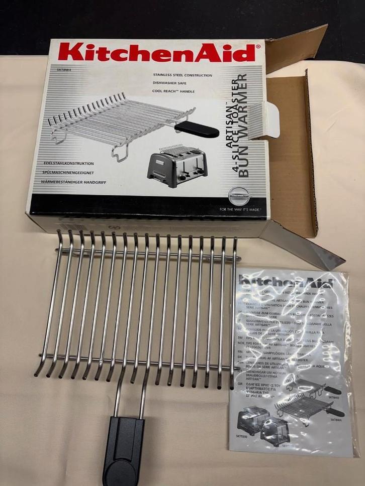 KitchenAid Artisan 4 slice toaster bun warmer 5KTBW4, Elektronische apparatuur, Broodroosters, Nieuw, Ophalen of Verzenden