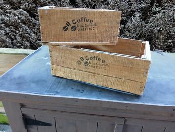 2 houten fruitkisten, Huis en Inrichting, Woonaccessoires | Kisten, Ophalen, Minder dan 50 cm, Nieuw, Minder dan 50 cm