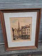 Gravure bruxelles signe roger hebbelinck, Antiquités & Art, Enlèvement ou Envoi