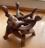 Houten vlechtwerk met gesculptuurde hoofdjes - Madagascar, Ophalen
