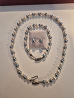 Echte parel ketting en armband en oorbellen, Handtassen en Accessoires, Kettingen, Ophalen