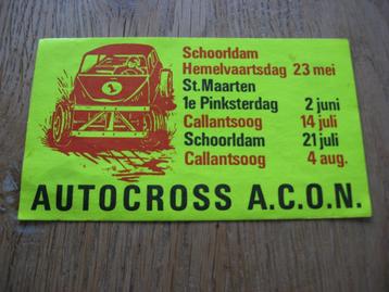 Vintage Sticker Autocross  beschikbaar voor biedingen