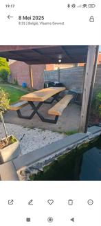 Mooie Tuin tafel Boomstam ( 6maand oud ), Tuin en Terras, Ophalen, Zo goed als nieuw