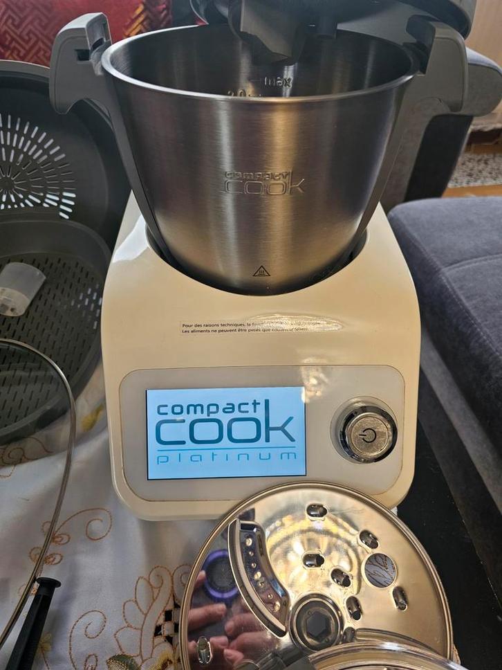 Robot multifonction avec cuisson,Compact Cook Platinum,C, Electroménager, Mélangeurs de cuisine, Comme neuf, Enlèvement ou Envoi