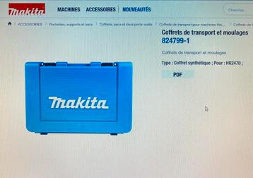 Coffret de Transport en plastique Makita , prix : 25€