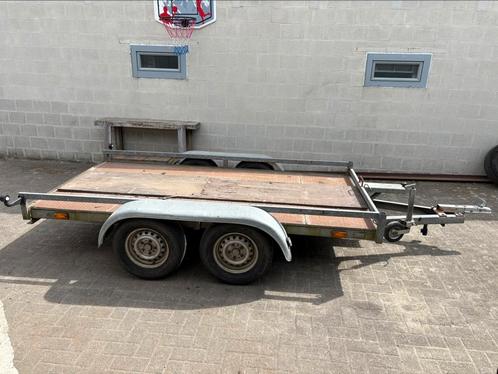 Dubbelasser machinetransporter ongeremd, Auto diversen, Aanhangwagen-onderdelen, Ophalen