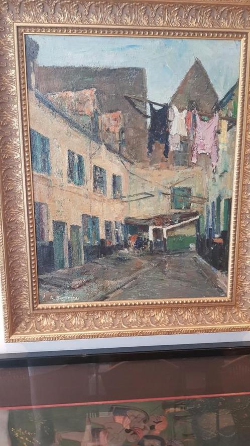 Heymans Karel achterbuurt, Antiek en Kunst, Kunst | Schilderijen | Klassiek, Ophalen of Verzenden