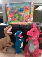 Nieuw dino speelset met geluid, dinorugzak en 2 knuffels, Ophalen of Verzenden, Zo goed als nieuw