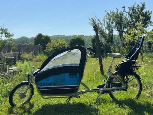 Bakfiets Gazelle Cabby, Fietsen en Brommers, Fietsen | Bakfietsen, Gebruikt, Gazelle, 3 kinderen, Huif, Opvouwbaar, Ophalen