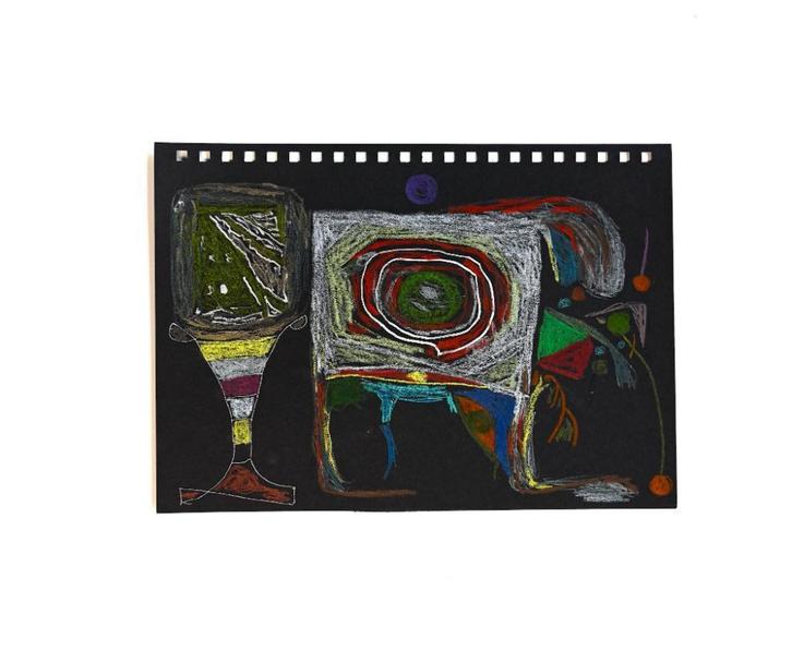 Peter Green (Fleetwood Mac) Abstract Crayon Artwork, Antiek en Kunst, Kunst | Schilderijen | Modern, Ophalen of Verzenden