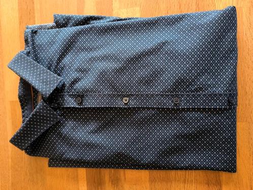 Donker blauw heren hemd mt L C&A, Kleding | Heren, Overhemden, Zo goed als nieuw, Halswijdte 41/42 (L), Blauw, Ophalen of Verzenden