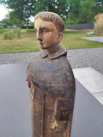 Antiek beeld hout religie religieus heilige nr 1 beschikbaar voor biedingen