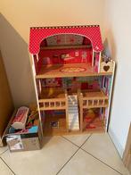 Houten poppenhuis, Ophalen, Zo goed als nieuw, Poppenhuis