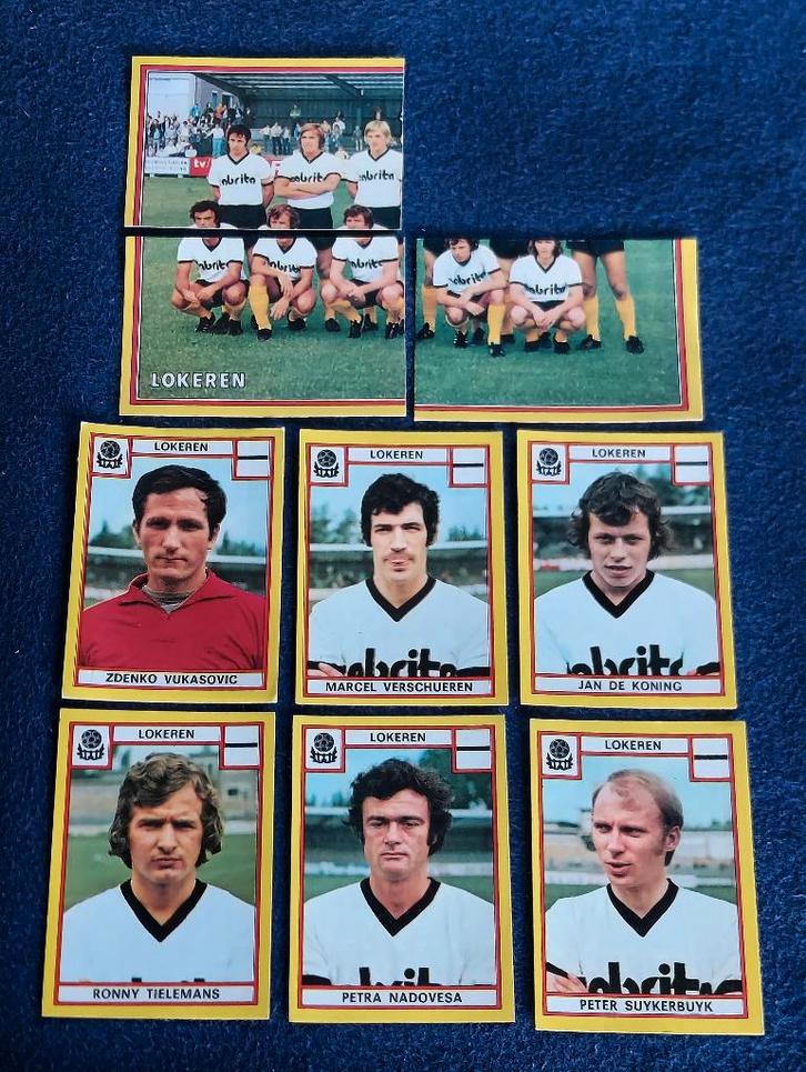 9 versch. Panini stickers voetbal ' FB 1975 - Lokeren ', Hobby en Vrije tijd, Stickers en Plaatjes, Nieuw, Meerdere stickers, Ophalen of Verzenden