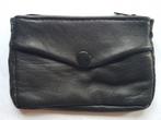 Vintage leren portemonnee 6 x 9,5 cm, Ophalen of Verzenden, Gebruikt, Zwart, Leder