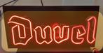Vintage retro 1980 mancave duvel bier garage oil neon licht, Verzamelen, Ophalen of Verzenden, Gebruikt, Lichtbak of (neon) lamp