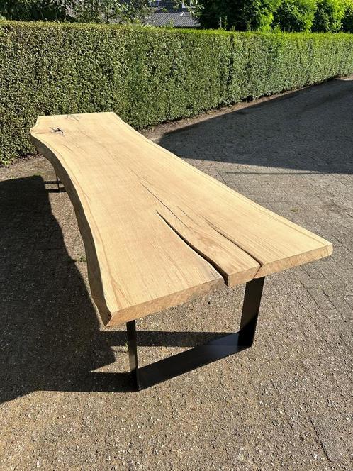 Boomstamtafel | Boomstam eiken | Direct Leverbaar, Huis en Inrichting, Tafels | Eettafels, Nieuw, Eikenhout, Ophalen