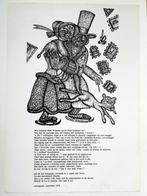 PJEROO ROOBJEE - Zeefdruk / SIG - Zwarte Panter - 63 x 44 cm, Verzenden