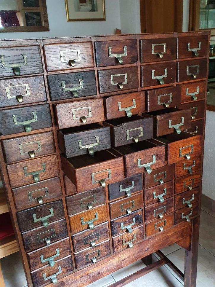 Zeer zeldzame antieke handelskast met 50 laden, Antiek en Kunst, Antiek | Meubels | Kasten, Ophalen