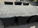 Tuinset met granieten blad / 6 stoelen, Tuin en Terras, Tuintafels, Ophalen, Gebruikt