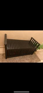 Banc noir ikea, livraison gratuite sur Bruxelles, Jardin & Terrasse, Bancs de jardin, Enlèvement, Utilisé, Bois