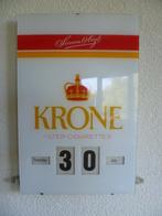 EEUWIG DURENDE KALENDER"KRONE FILTER CIGARETTES"JAREN 50-60, Enlèvement ou Envoi, Comme neuf, Panneau publicitaire