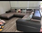 U-vormige bank, Huis en Inrichting, Ophalen, Zo goed als nieuw, Leer