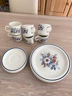 6 thee koffie tassen ALPINE ROSE BOWL Staffordshire Engeland, Ophalen of Verzenden