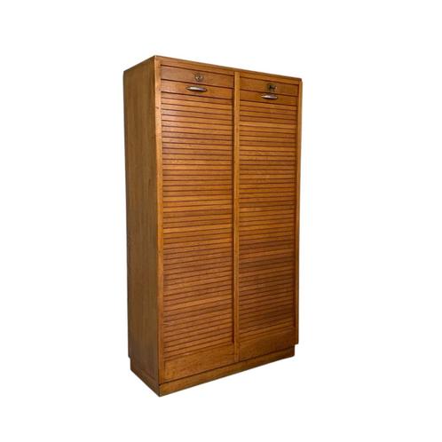 Eiken rolluikkast met 2 luiken, 150 cm hoog, Antiek en Kunst, Curiosa en Brocante, Verzenden
