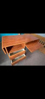 Prachtig uitschuifbaar bureau met gratis stoel van echt hout, Ophalen of Verzenden, Zo goed als nieuw