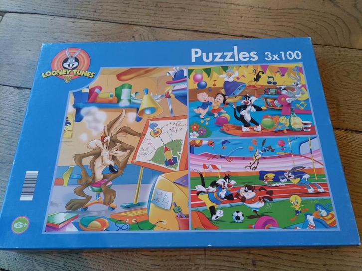 puzzel looney tunes 3 in 1 doos, 104 stuks elk, Enfants & Bébés, Jouets | Puzzles pour enfants, Utilisé, 6 ans ou plus, Plus de 50 pièces