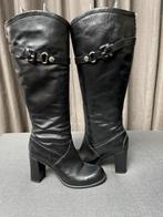 Boots noires - beau modèle haut - cuir - noir, Noir, Barbara Bucci, Enlèvement ou Envoi, Neuf