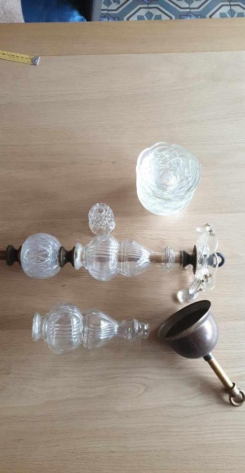 Set stukken voor antieke glazen kroonluchter, Antiek en Kunst, Antiek | Verlichting, Ophalen