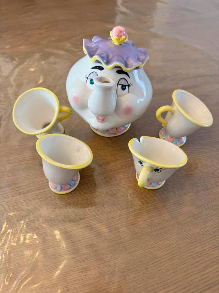 Disney Belle & Beest Vintage theeset ca. 1990, Collections, Disney, Comme neuf, Enlèvement