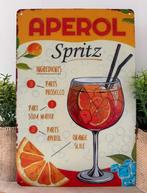Metalen reclamebord Aperol Spritz, Verzamelen, Ophalen of Verzenden, Nieuw, Reclamebord, Plaat of Schild