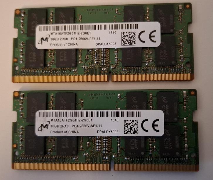 32gb DDR4 Sodimm (voor laptop of Mini Pc) : 3200 & 2666, Computers en Software, RAM geheugen, Zo goed als nieuw, Laptop, 32 GB