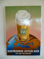 KARTONNEN RECLAMEBORD"DAB DORMUNDER ACTIEN BIER"UIT JAREN 60, Enlèvement ou Envoi, Utilisé, Panneau publicitaire