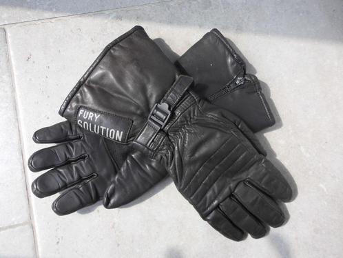 Zwart leren motorhandschoenen "FURITEX" maat 9, Motoren, Kleding | Motorkleding, Handschoenen, Heren, Tweedehands, Ophalen of Verzenden