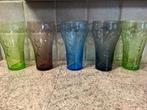 5 gekleurde coca cola glazen (nieuw), Enlèvement ou Envoi, Neuf, Verre, Verre ou Verres