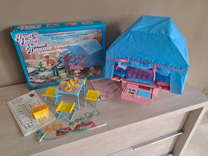 Vintage Mattel 1986 The Heart Family Camper 100% compleet, Kinderen en Baby's, Speelgoed | Overig, Zo goed als nieuw, Ophalen