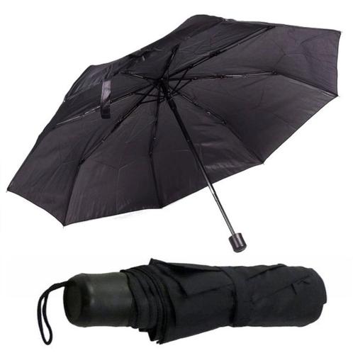 Paraplu vouwparaplu compact zwart, Handtassen en Accessoires, Paraplu's, Zwart, Ophalen of Verzenden