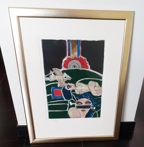 Corneille, Ets 'Beauté Peuhl' (mooi gelijst), Antiek en Kunst, Kunst | Litho's en Zeefdrukken, Ophalen of Verzenden