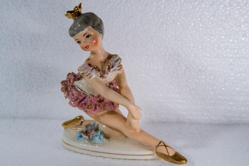 Figurine de ballerine en faïence fin des années 1950, Antiek en Kunst, Antiek | Keramiek en Aardewerk, Ophalen of Verzenden