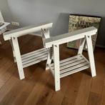 MITTBACK 2 Tréteaux, blanc bois massif, 58x70/93 cm, Enlèvement ou Envoi, Utilisé, Bois